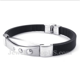 Herren-Titan-Diamant-Kautschukarmband