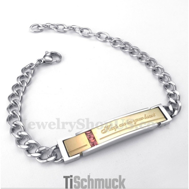 Herren Titan Diamant Paar Armband Für Sie