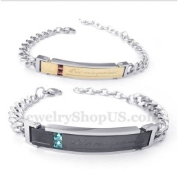 Herren Titan Diamant Paar Armband Für Sie