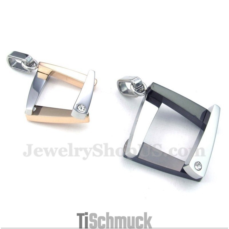 Titan-Diamant-Paaranhänger Mit Kostenloser Kette (Ein Paar) Titan-Diamant-Paaranhänger Mit Kostenloser Kette (Ein Paar)