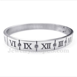 Herrenarmband Aus Titan Mit Diamanten Und Römischen Ziffern
