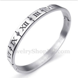 Herrenarmband Aus Titan Mit Diamanten Und Römischen Ziffern