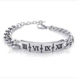 Titan-Paararmband Mit Römischen Ziffern Und Diamanten (Ein Paar)