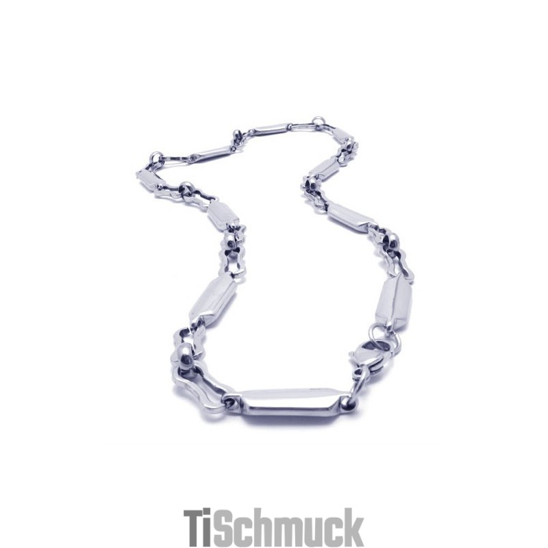 20,1 Zoll Glatte Halskette Aus Titansilber