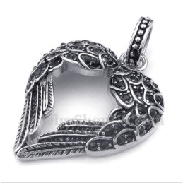 Herren-Anhänger Aus Titan Mit Diamantfeder Und Kostenloser Kette