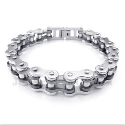 Herren-Fahrradkettenarmband Aus Titan In Schwarz