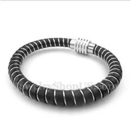 Herren-Lederarmband Mit Kabel