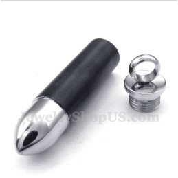 Herren Titan Schwarz Bullet Anhänger Mit Kostenloser Kette