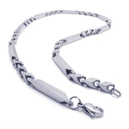 22,0 Zoll Titan-Silber-Halskette