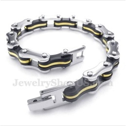 Herren-Titan-Fahrradketten-Gummiarmband
