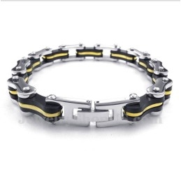 Herren-Titan-Fahrradketten-Gummiarmband
