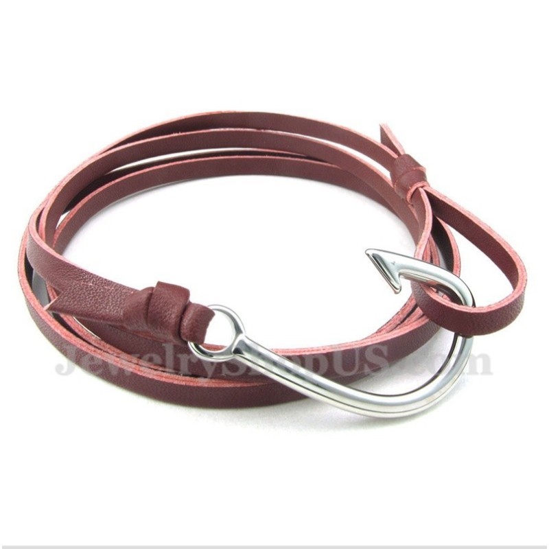 Herrenarmband Aus Titan Mit Lederhaken
