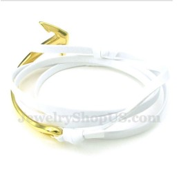 Herren Titan Leder Anker Armband