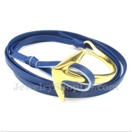 Herren Titan Leder Anker Armband
