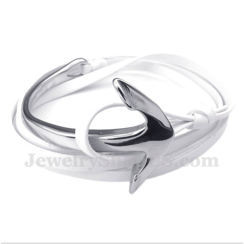 Herren Titan Leder Anker Armband