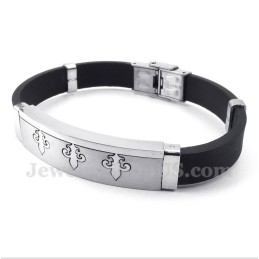 Herrenarmband Aus Titan Und Kautschuk