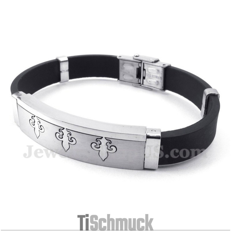 Herrenarmband Aus Titan Und Kautschuk Herrenarmband Aus Titan Und Kautschuk