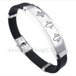 Herrenarmband Aus Titan Und Kautschuk