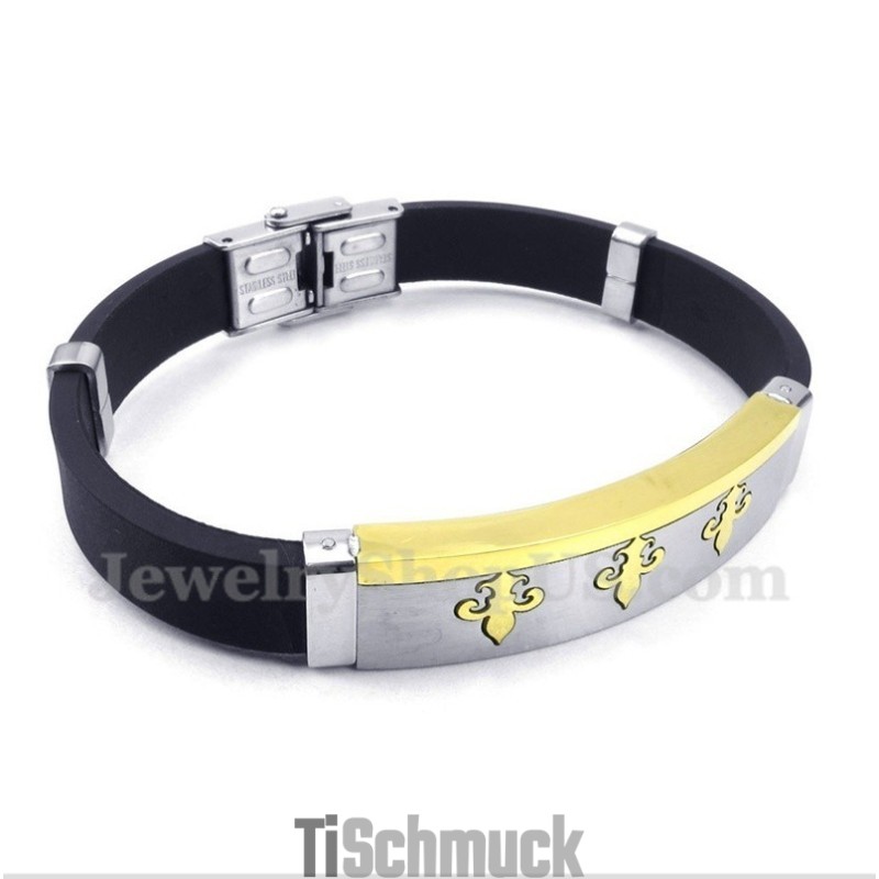 Herrenarmband Aus Titan Und Gold Herrenarmband Aus Titan Und Gold