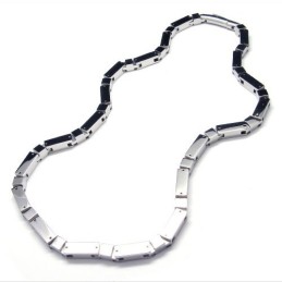 20,5 Zoll Titan Silber Quader Halskette