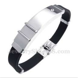 Herrenarmband Aus Titan Und Kautschuk