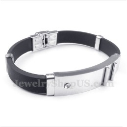 Herrenarmband Aus Titan Und Kautschuk