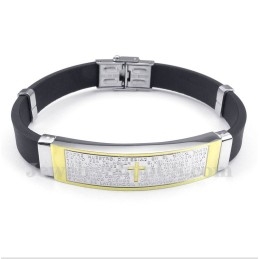 Herrenarmband Aus Titan Und Kautschuk