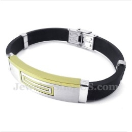Herrenarmband Aus Titan Und Kautschuk