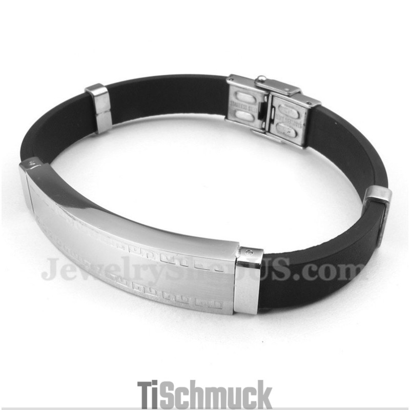 Herrenarmband Aus Titan Und Kautschuk Herrenarmband Aus Titan Und Kautschuk