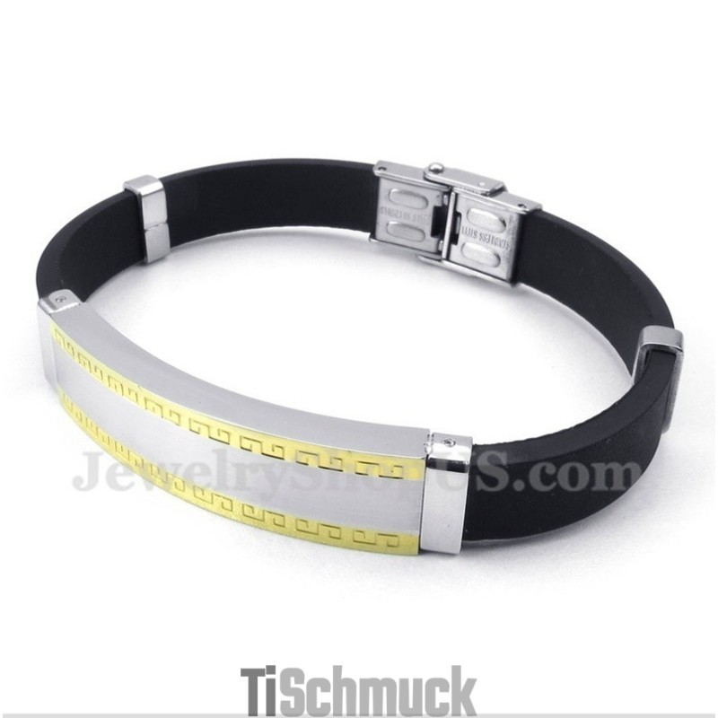 Herrenarmband Aus Titan Und Kautschuk Herrenarmband Aus Titan Und Kautschuk