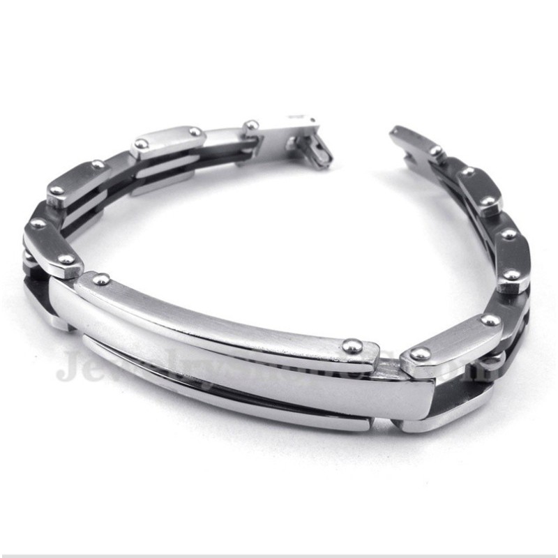 Schwarzes Titanarmband Für Herren