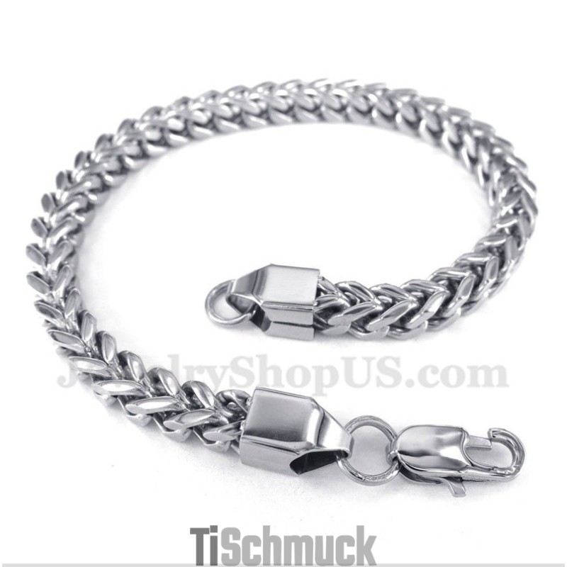 Silbernes Titanarmband Für Herren