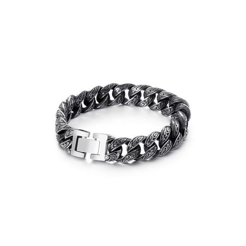 Modisches Herrenarmband Aus Titan Mit Mehreren Ösen Und Muster Modisches Herrenarmband Aus Titan Mit Mehreren Ösen Und Muster