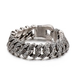 Cooles Retro-Blumenarmband Aus Titan Für Männer