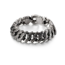 Cooles Retro-Blumenarmband Aus Titan Für Männer