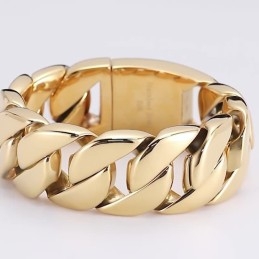 Neues Vergoldetes Modisches Herrenarmband Aus Titan