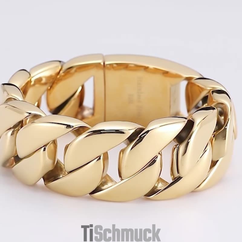 Neues Vergoldetes Modisches Herrenarmband Aus Titan Neues Vergoldetes Modisches Herrenarmband Aus Titan