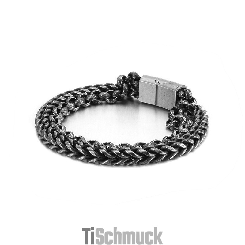 Cooles Doppellagiges Titanarmband Für Herren Cooles Doppellagiges Titanarmband Für Herren