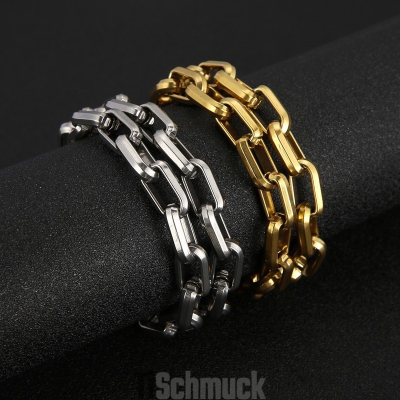 Rock Hip-Hop Quadratisches Titanarmband Für Männer Rock Hip-Hop Quadratisches Titanarmband Für Männer
