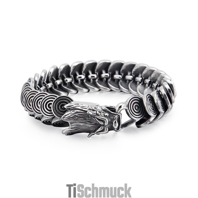Mode Cool Titan Drachenkopf Schmuck Für Männer Vintage Tide Männer Casting Titan Drachen Armband Mode Cool Titan Drachenkopf Schmuck Für Männer Vintage Tide Männer Casting Titan Drachen Armband