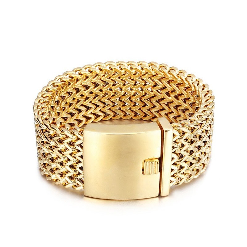 Fashion Square Fischschuppen Herren Titan Armband