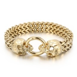 Cooles Totenkopf Titan Herrenarmband