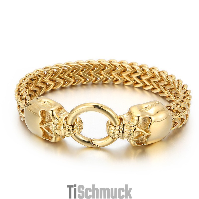 Cooles Totenkopf-Titanarmband Für Männer