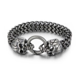 Cooles Totenkopf Titan Herrenarmband