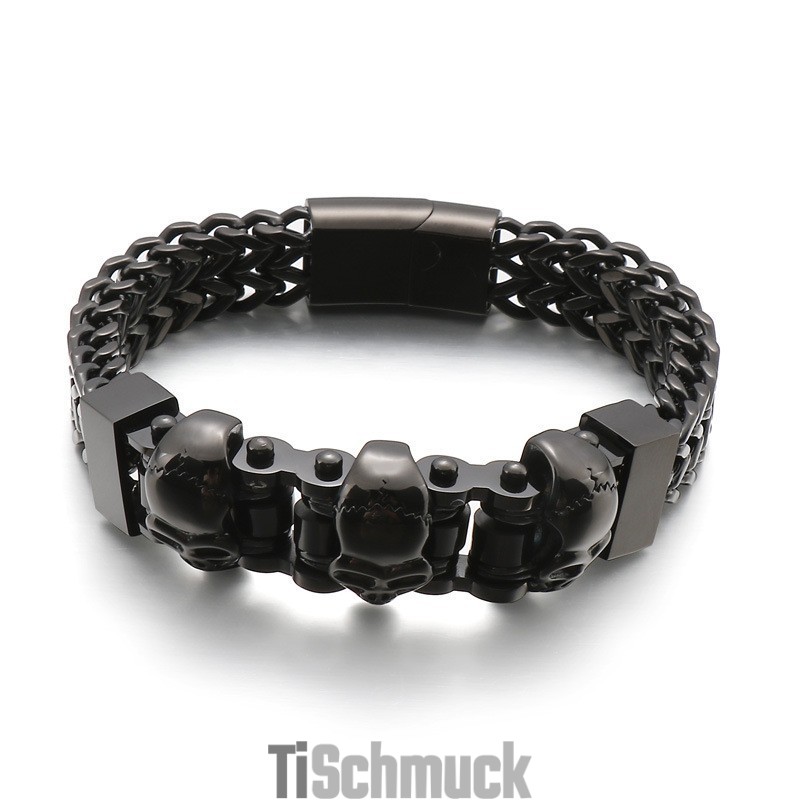 Totenkopf Herren Titan Armband Totenkopf Herren Titan Armband