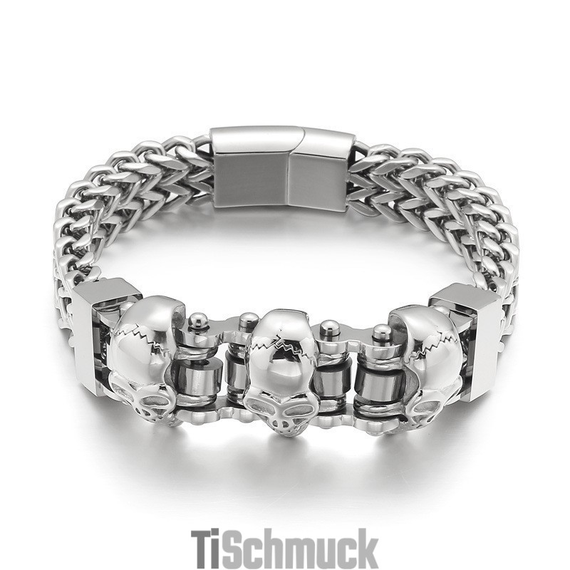 Totenkopf Herren Titan Armband Totenkopf Herren Titan Armband