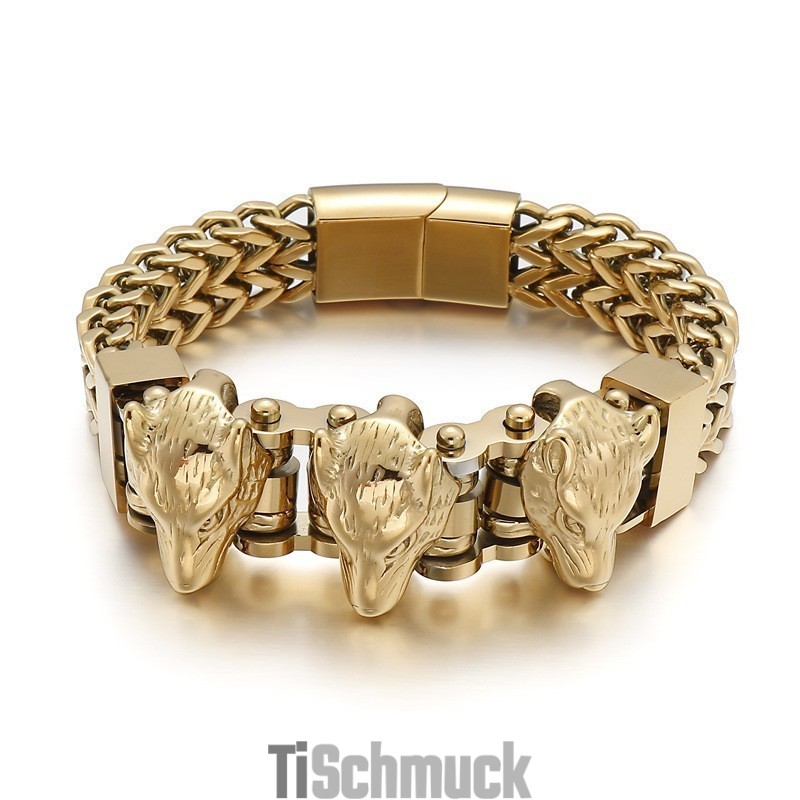 Wolfskopf Herren Titan Armband
