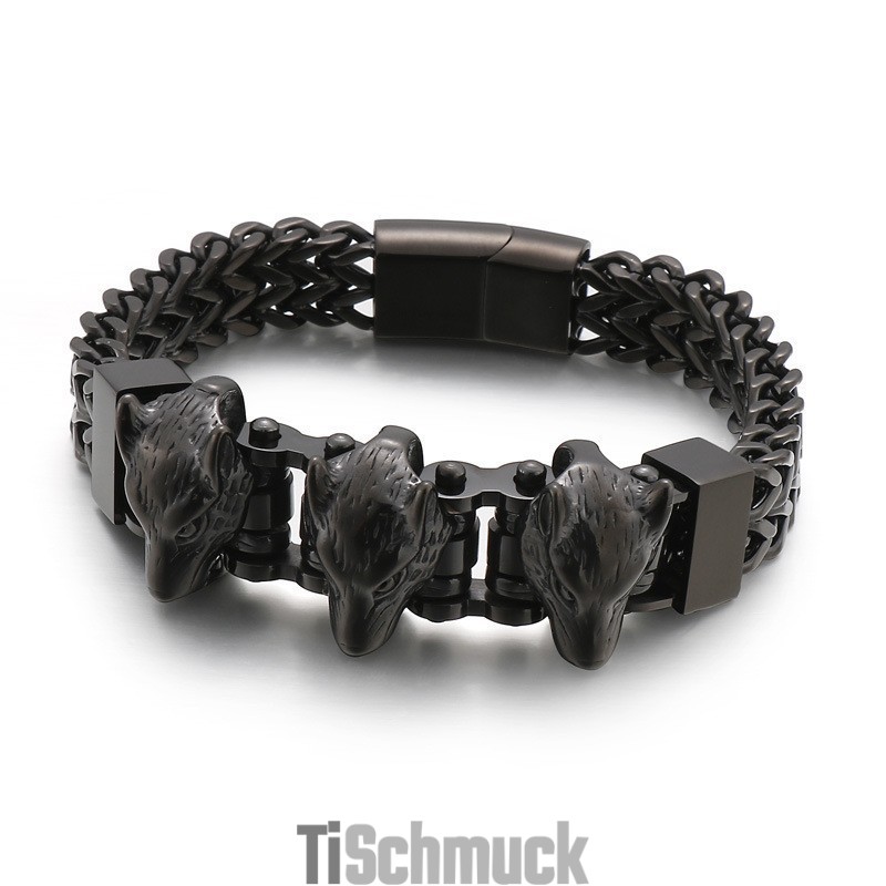 Wolfskopf Herren Titan Armband