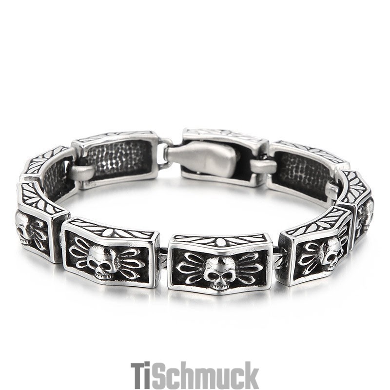 Cast Vintage Schmuck Trendy Chic Wind Spitze Schädel Männlichen Armbänder