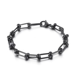 Titanarmband Mit Hufeisenschnalle Für Herren Und Damen, U-Förmiges Schnallenarmband